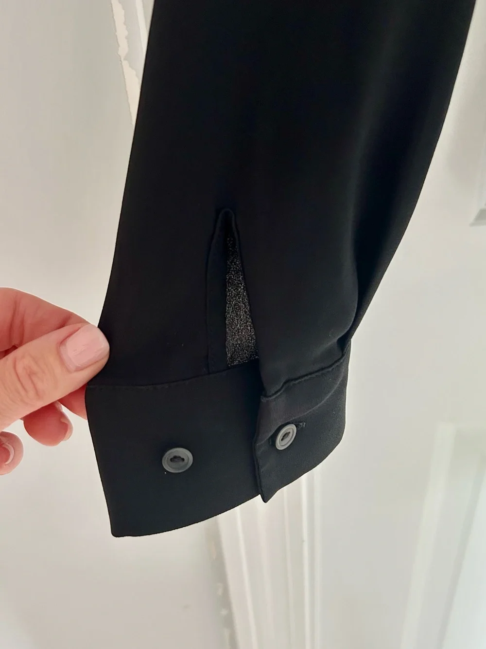 The Limited Black Long Sleeve Button-Down Shirt